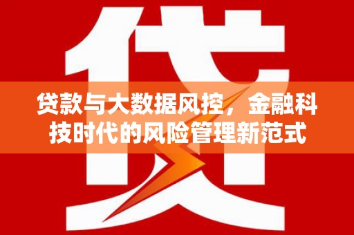 柏乡贷款与大数据风控，金融科技时代的风险管理新范式
