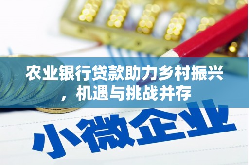 柏乡农业银行贷款助力乡村振兴，机遇与挑战并存