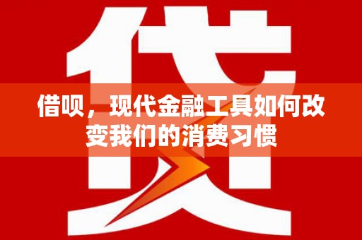 柏乡借呗，现代金融工具如何改变我们的消费习惯