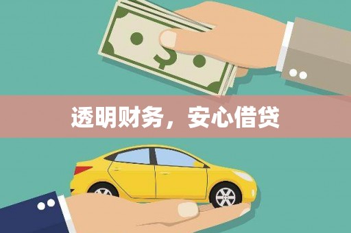 柏乡透明财务，安心借贷